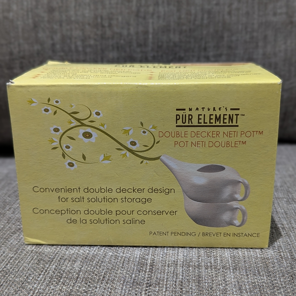 2/$25 Double Decker Neti Pot - White Nature's Pur Element